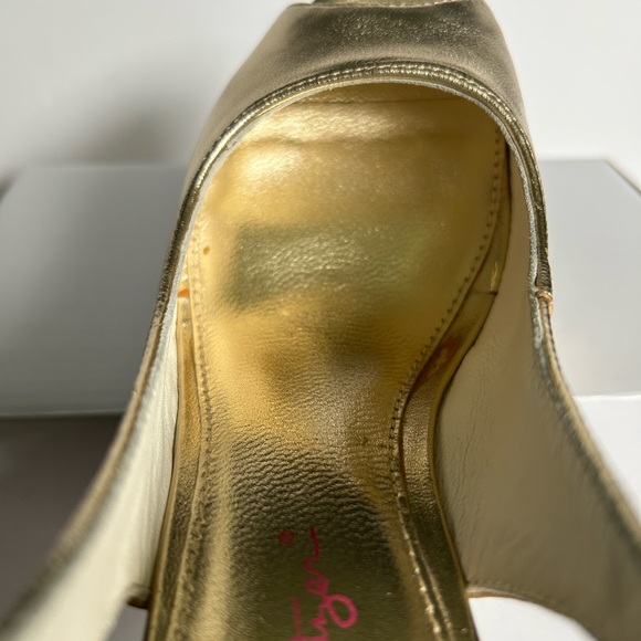 Lilly Pulitzer Gold Gigi Wedge - Picture 8 of 11